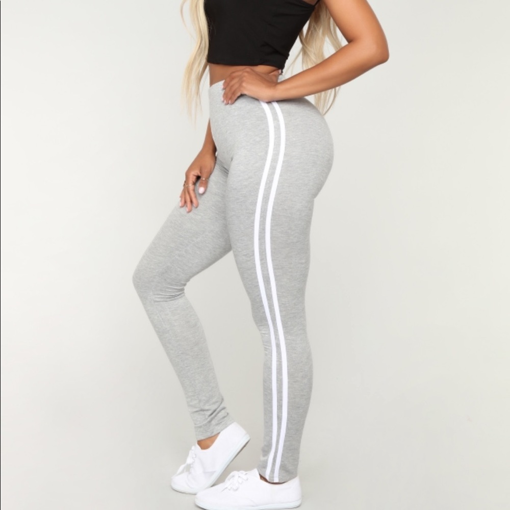 Bundle Only! Grey Ribbed Leggings